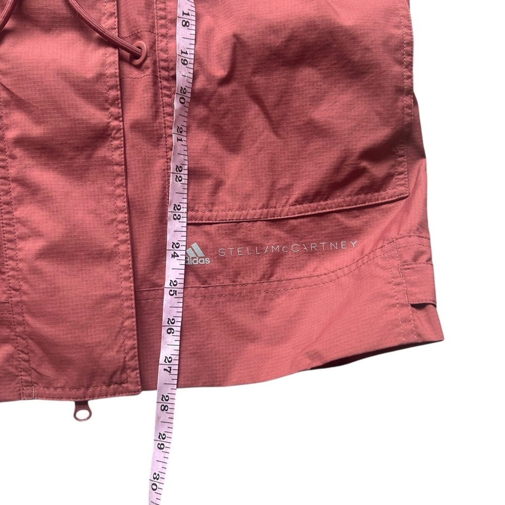 Adidas Stella McCartney Run ULT Jacket Windbreaker Clay Red size medium full zip - Picture 12 of 12